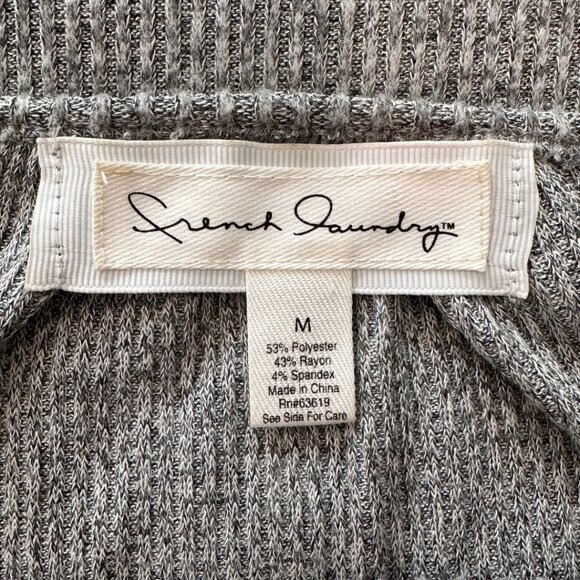 Cozy Gray Ribbed Knit Top | Scoop Neck with Button Detail | Women’s M - Picture 10 of 10